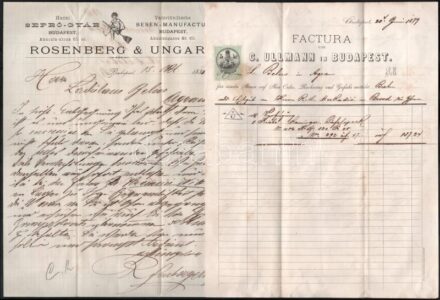 cca 1880 6 db klf fejléces számla.