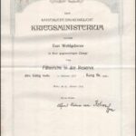 1917 Tartalékos zászlósi kinevezés szárazpecséttel 42x29 cm