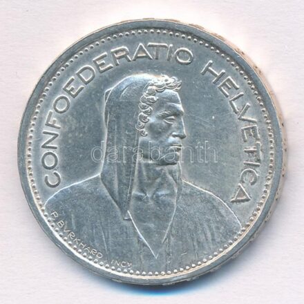Svájc 1954B 5Fr Ag T:2 Switzerland 1954B 5 Francs Ag C:XF Krause KM#40