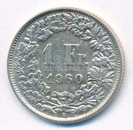 Svájc 1960B 1Fr Ag T:2 Switzerland 1960B 1 Franc Ag C:XF Krause KM#24