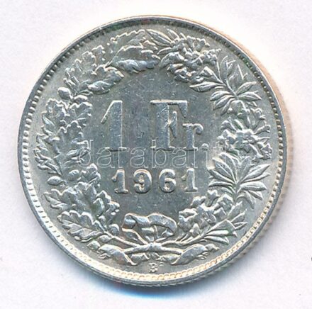 Svájc 1961B 1Fr Ag T:2 Switzerland 1961B 1 Franc Ag C:XF Krause KM#24