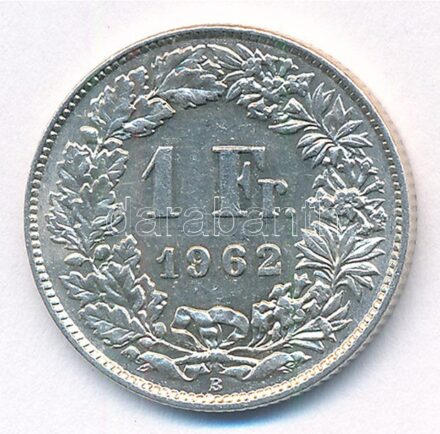 Svájc 1962B 1Fr Ag T:2 Switzerland 1962B 1 Franc Ag C:XF Krause KM#24