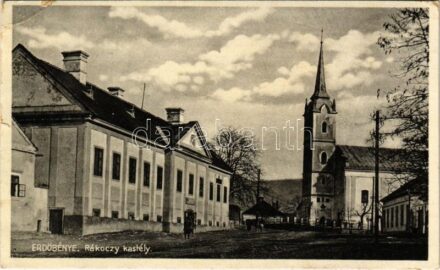 1930 Erdőbénye, Rákóczy kastély, templom (EB)