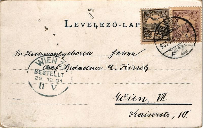 1901 Újtátrafüred, Neu-Schmecks, Novy Smokovec (Magas-Tátra, Vysoké Tatry); Kertész Tódor üzlete. Cattarino kiadása 129. / shop (EK) - Image 2