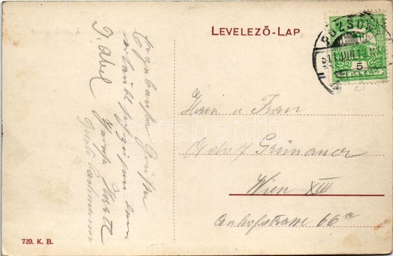 1911 Dévény, Theben a. d. Donau, Devín (Pozsony, Bratislava); Árpád szobor, csónakázók / Das Arpad-Monument / monument, boat trip - Image 2