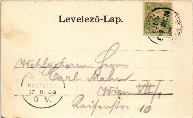 1903 Nagyszombat, Tyrnau, Trnava; Szeminárium és Simor János utca / street, school - Image 2