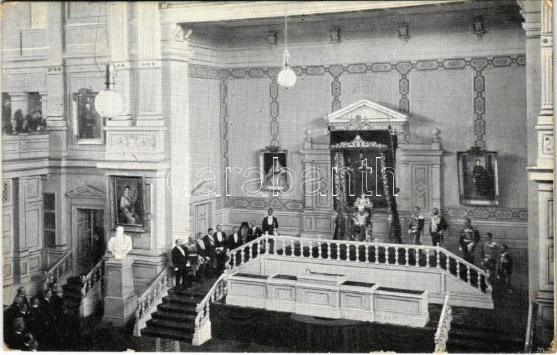 1912 Sofia, Sophia, Sofiya; Inside of the National Assembly, parliament interior