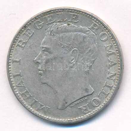Románia 1944. 500L Ag 'I. Mihály' T:1- patina Romania 1944. 500 Lei Ag 'Mihai I' C:AU patina Krause KM#65