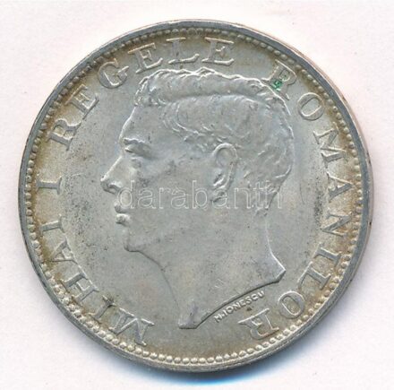 Románia 1944. 500L Ag 'I. Mihály' T:1- patina Romania 1944. 500 Lei Ag 'Mihai I' C:AU patina Krause KM#65
