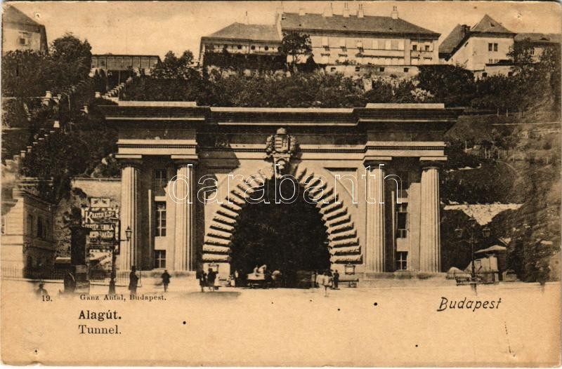 Budapest I. Alagút, Krayer E. és Társa reklámposzter. Ganz Antal 19. (apró lyukak / tiny pinholes)