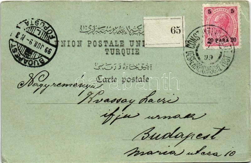 1899 (Vorläufer) Constantinople, Istanbul; Thérapia. Otto Keil Art Nouveau, floral, night (EK) - Image 2