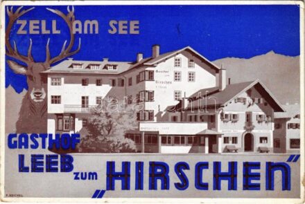 1939 Zell am See, Gasthof Leeb zum Hirschen am Postplatz s: F. Reichel (EK)