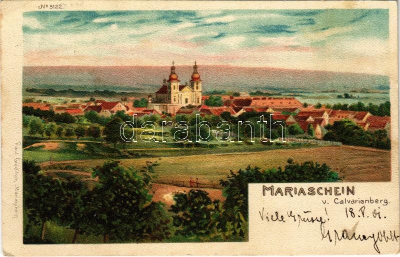 1901 Bohosudov, Mariaschein (Krupka, Graupen); v. Calvarienberg. Paul Glöditsch No. 5122. litho (EK)