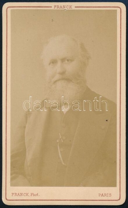Charles Gounod (1818-1893) francia zeneszerző vizitkártya méretű fotója / French composer photo 6x9 cm