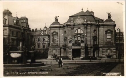 Ústí nad Labem, Aussig; Stadttheater / theatre. Kögler's Kunstanstalt