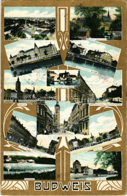 1912 Ceské Budejovice, Budweis; Art Nouveau mosaic (fl)