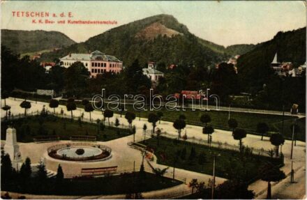 1909 Decín, Tetschen; K.k. Bau- und Kunsthandwerkerschule / Construction and Crafts School (EK)