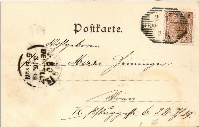 1899 (Vorläufer) Frantiskovy Lázne, Franzensbad; Kaiserstrasse / street (EK) - Image 2