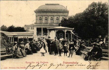 1904 Frantiskovy Lázne, Franzensbad; Kurgarten und Kurhaus / spa park (gluemark)