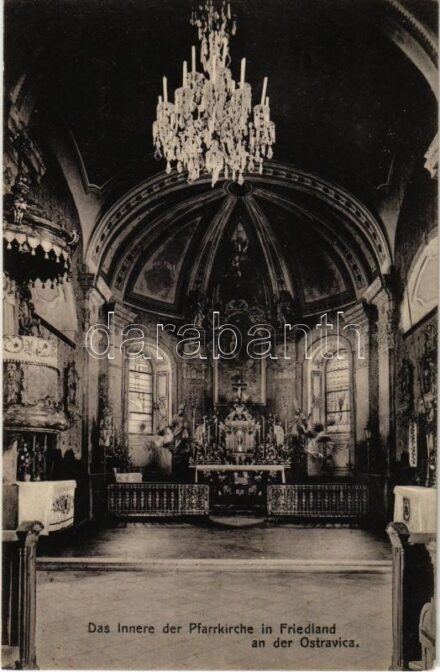 Fradlant nad Ostravicí, Friedland an der Ostrawitza; Das Innere der Pfarrkirche / church interior