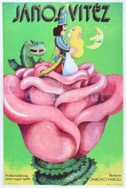 1973 János Vitéz. Rendezte Jankovics Marcell. Film plakát. Hajtva 40x60 cm.