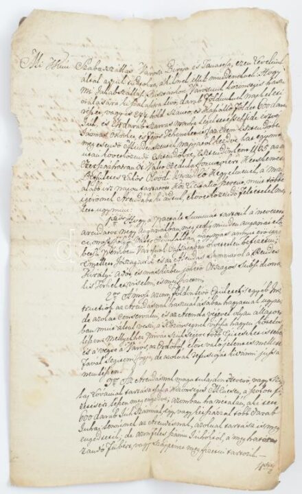 1831 Kiskunszabadszállás város szerződése jakabszállási földek bérbe adásáról. Kettő beírt oldal. A városi elöljárók aláírásával és a város címeres pecsétjével.