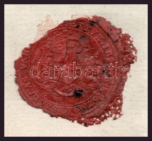 1848 Kiskunszabadszállás város szerződése a város boltjának működtetéséről. A városi elöljárók aláírásával és a város címeres pecsétjével. - Image 2