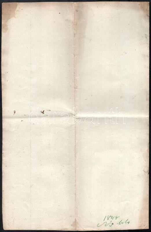 1848 Kiskunszabadszállás város szerződése a város boltjának működtetéséről. A városi elöljárók aláírásával és a város címeres pecsétjével. - Image 4