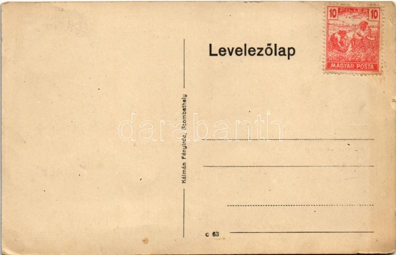 Galambok (Zala), Milhoffer Géza üzlete, Római katolikus iskola és plébánia, Töllösi utca (apró szakadás / tiny tear) - Image 2