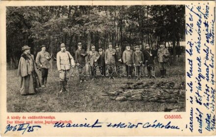 1906 Gödöllő, Ferenc József, a király és vadásztársasága (EK)