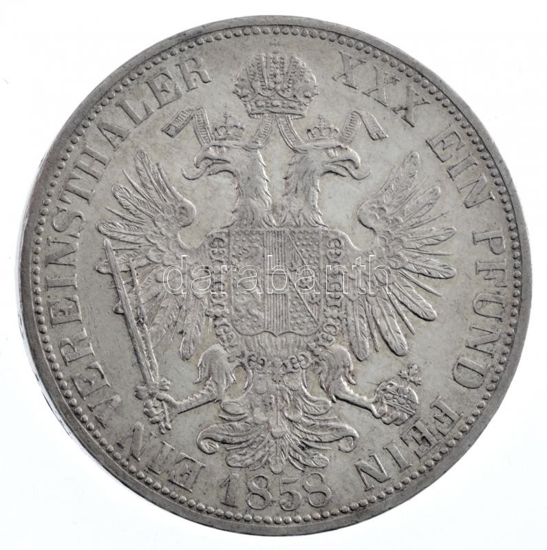 Ausztria 1858A Tallér Ag 'Ferenc József' (18,52g) T:1-,2 kis ph. / Austria 1858A Thaler Ag 'Franz Joseph' (18,52g) C:AU,XF small edge error Krause KM# 2244