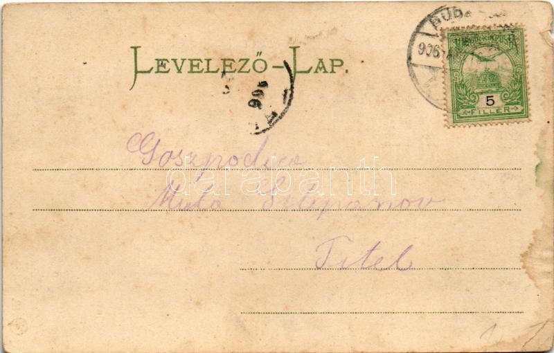 1906 Budapest V. Fővárosi vigadó. Montázs urakkal és hölgyekkel (szakadás / tear) - Image 2