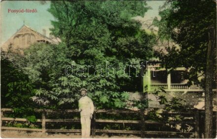 Fonyód-fürdő, nyaralók, villák, matróz. Tényi Lajos kiadása (EK)