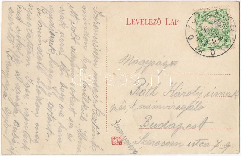 1911 Budapest XI. Kelenföld, vasútállomás, gőzmozdony (EK) - Image 2