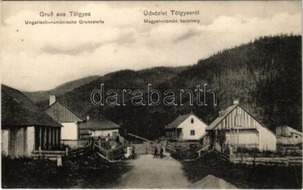 Gyergyótölgyes, Tölgyes, Tulghes; Magyar-román határhely. Niszel Lőrinc kiadása / Hungarian-Romanian border