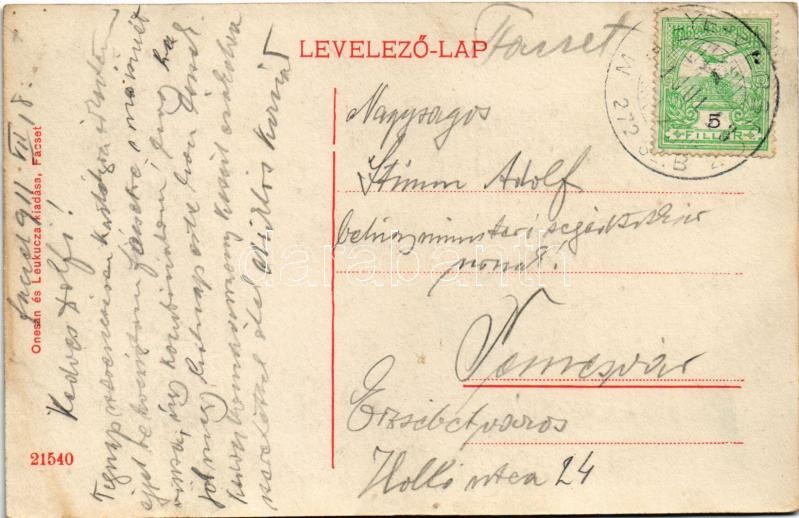 1911 Facset, Facsád, Faget; Béga parti részlet, Hirsch Dávid és fiai vízimalom. Onesan és Leukucza kiadása / riverside, mill - Image 2