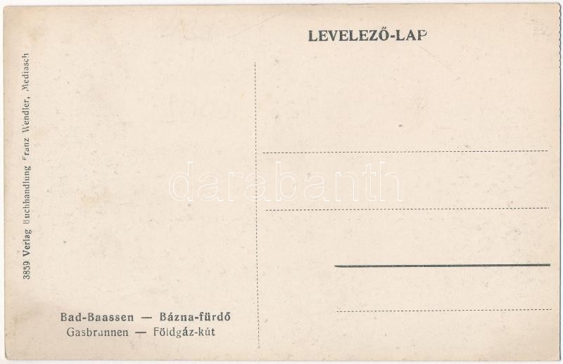 Báznafürdő, Baile Bazna, Bad-Baassen; Földgáz kút / Gasbrunnen / gas well - Image 2