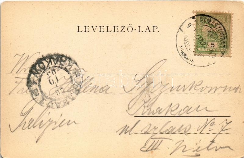 1903 Rimaszombat, Rimavska, Sobota; Korcsolya pálya télen. Rakottyay Lajos kiadása / ice skating hall, rink, winter sport - Image 2