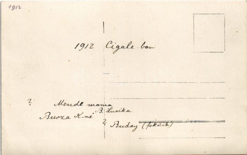 1912 Grado, Cigale, családi nyaralás a strandon / family holiday on the beach. photo - Image 2