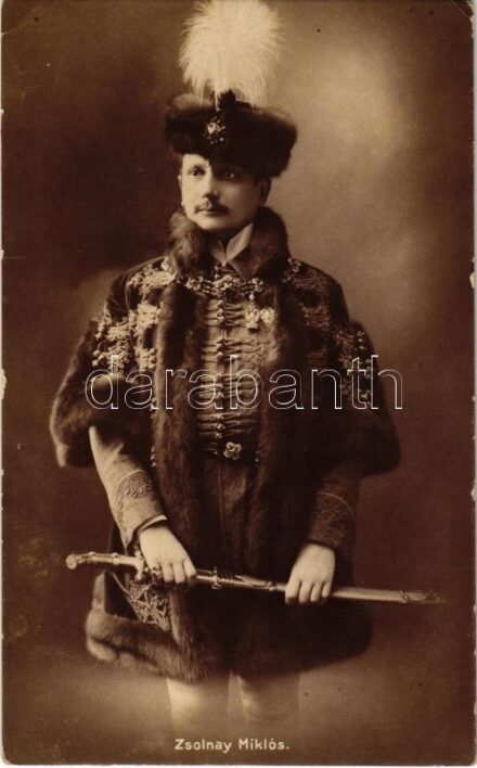 1907 Zsolnay Miklós, a Pécsi Országos Kiállítás elnöke. Lechner Kornél kiadása, Oranotypie (EK)