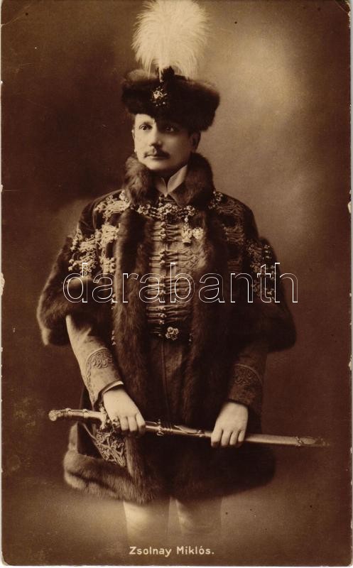 1907 Zsolnay Miklós, a Pécsi Országos Kiállítás elnöke. Lechner Kornél kiadása, Oranotypie (EK)