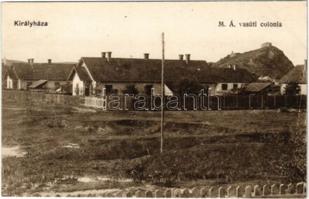 Királyháza, Korolevo, Královo nad Tisou; MÁV vasúti colonia. Vasúti levelezőlapárusítás 6417. / colony of the Hungarian State Railways