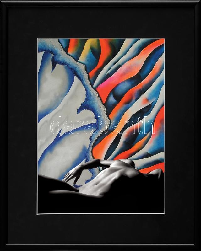 Marácz István - Fodor Lengyel Zoltán, Goya díjas festőművésszel közös alkotás. Címe : Ideas. Professzionális fotópapír, kézi nagyítású, 1/1 nagyítás, bársony paszpartuban, keretezett, múzeumi (tükröződés mentes) üvegben, - Image 2