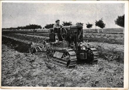 Hofherr-Schrantz-Clayton-Shuttleworth Magyar Gépgyári Művek Rt. leányvállalata Milánóban, reklámlap, traktor / Hungarian Factory Machine Works advertisement, Italian branch office in Milano, tractor
