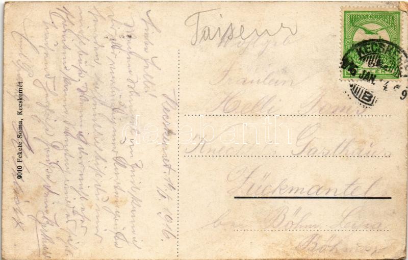 1915 Kecskemét, cigány város. Fekete Soma kiadása / Zigeuner Stadt (EK) - Image 2