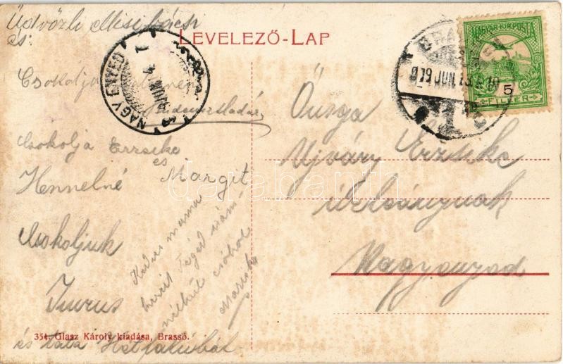 1909 Brassó, Kronstadt, Brasov; Lövölde. Glasz Károly kiadása / Schützenhaus / shooting hall (fl) - Image 2