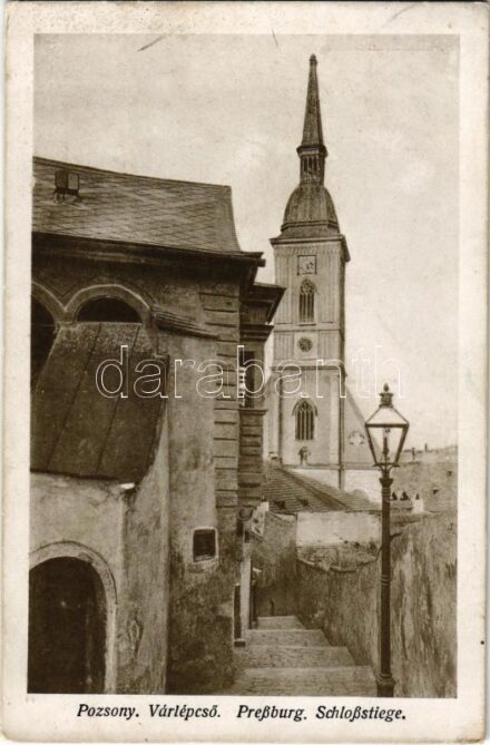Pozsony, Pressburg, Bratislava; Várlépcső / Schlossstiege / castle stairs (EK)