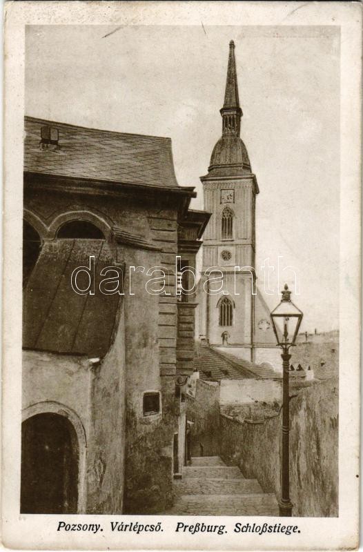 Pozsony, Pressburg, Bratislava; Várlépcső / Schlossstiege / castle stairs (EK)