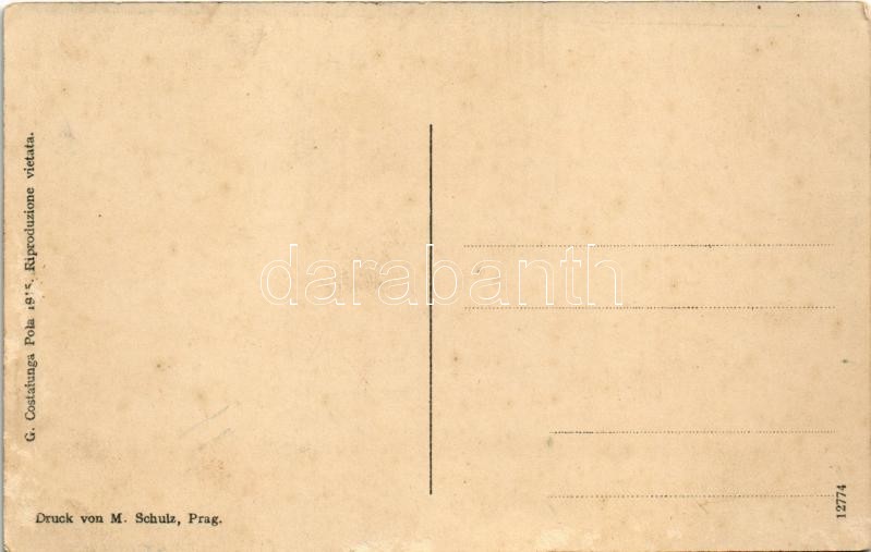 SMS Viribus Unitis az Osztrák-Magyar Haditengerészet Tegetthoff-osztályú csatahajója / K.u.K. Kriegsmarine / Austro-Hungarian Navy Tegetthoff-class battleship. G. Costalunga Pola 1915 (Rb) - Image 2