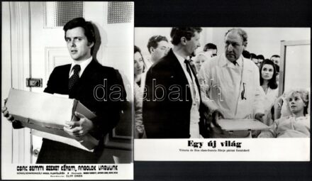 cca 1980 előtt készült 13 külföldi film egy-egy jelenete és szereplői, 13 db vintage produkciós filmfotó, ezüstzselatinos fotópapíron, 18x24 cm